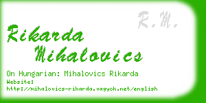 rikarda mihalovics business card